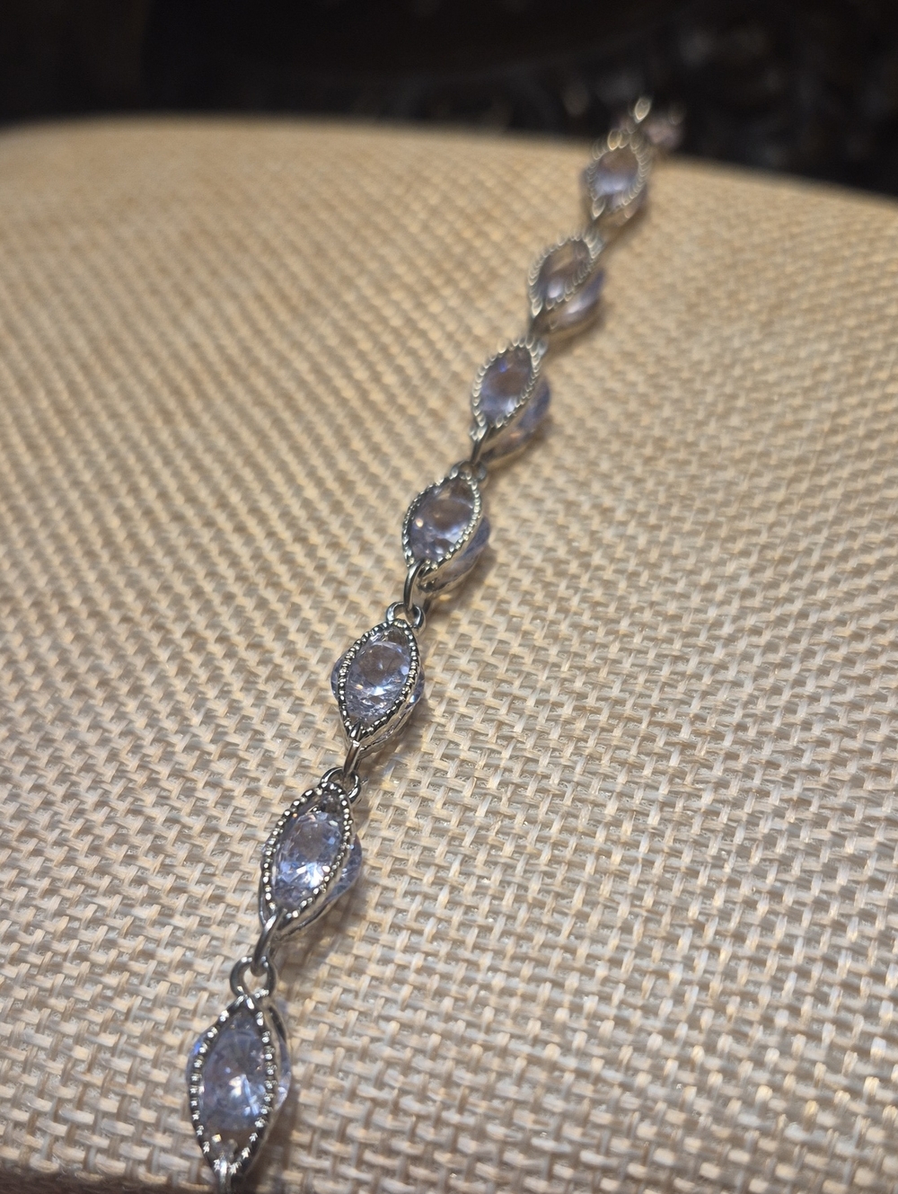 Lavender Crystal Marquise Link Bracelet - Women